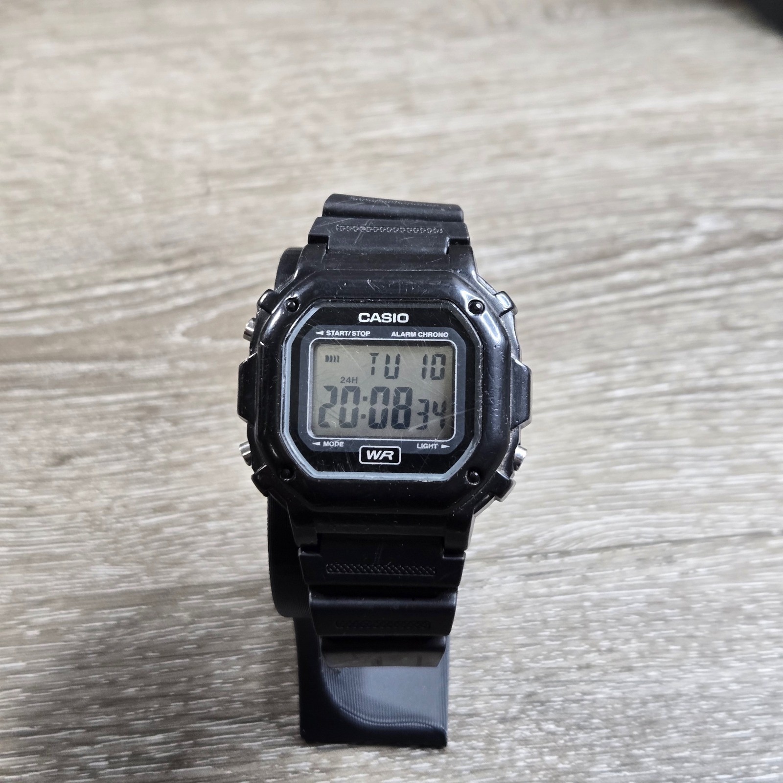 Casio F108wh 3224 Digital Chronograph Alarm Black Resin Watch Tested